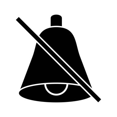 Ses devre dışı bırakılmış glyph siyah simgesi