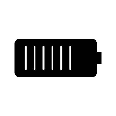 Güzel pil glyph siyah simgesi