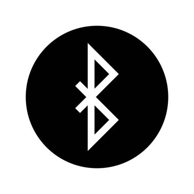 Güzel bluetooth glyph siyah simgesi