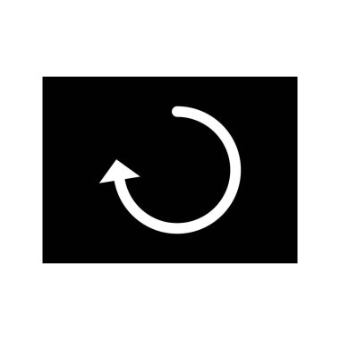 Güzel senkronizasyon glyph siyah simgesi