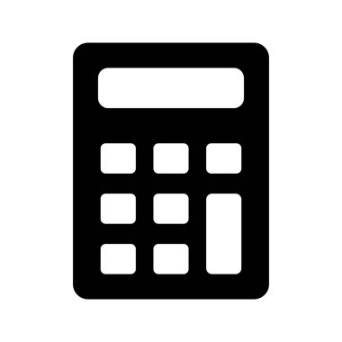 Güzel hesap makinesi glyph siyah simgesi