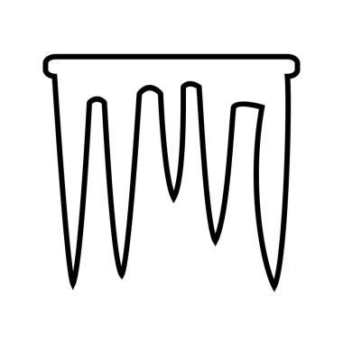 icicle Güzel kış hattı siyah simge