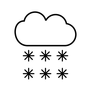 Snowing Beautiful kış hattı siyah simgesi