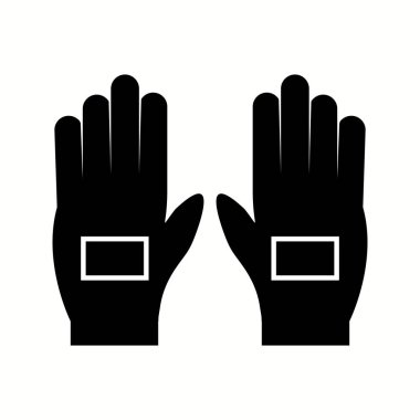 Eldiven glyph siyah simgesi güzel çifti