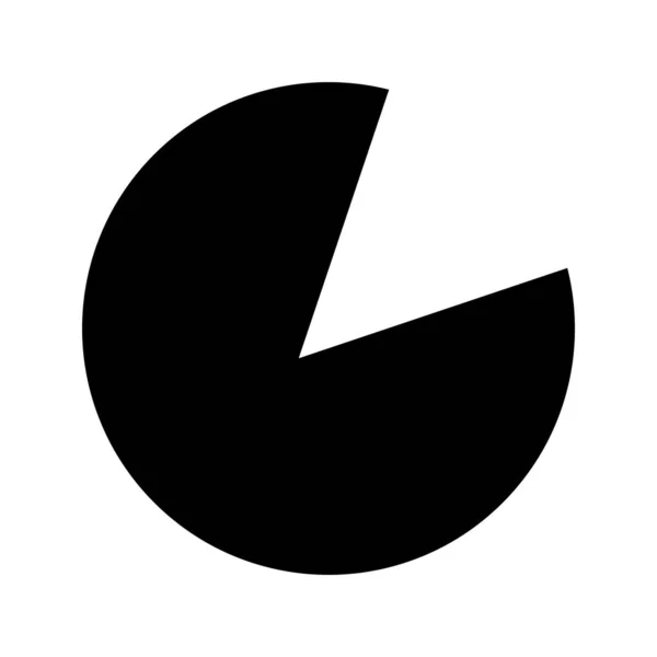 Hermoso gráfico de pastel glifo negro icono — Archivo Imágenes Vectoriales