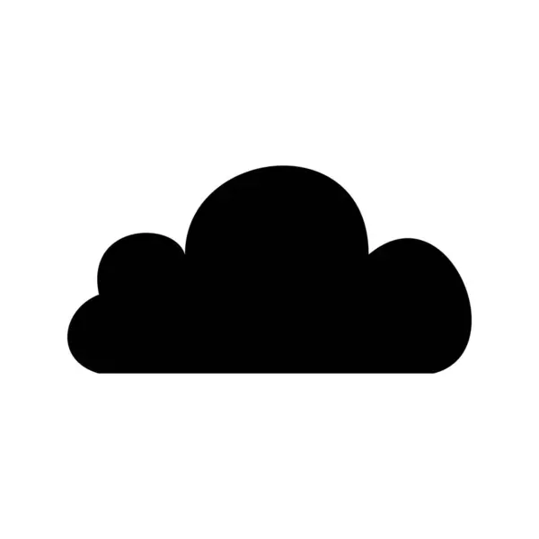 Belo ícone preto glifo nuvem —  Vetores de Stock