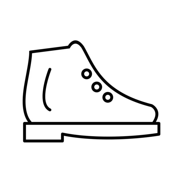 Ciepły but piękna zima linia czarna ikona — Wektor stockowy