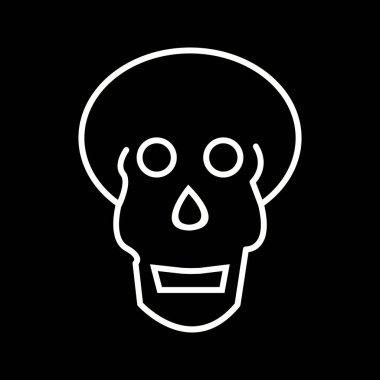 Güzel Skull vektör satırı simgesi