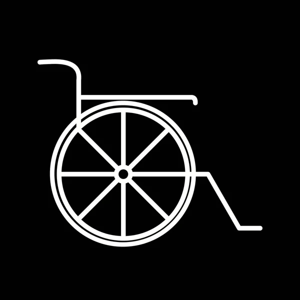 Bella sedia a rotelle icona della linea vettoriale — Vettoriale Stock