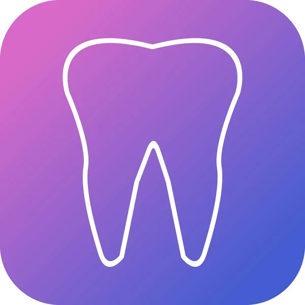Belle dents vectoriel icône de ligne — Image vectorielle