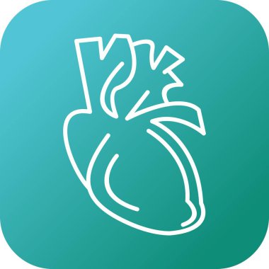 Güzel kalp vektör hattı simgesi