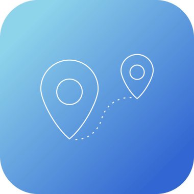 Güzel Rota vektör satırı simgesi