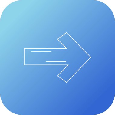 Sağ ok vektör çizgisi simgesi