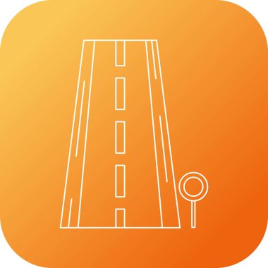 Beautifyl Signboard Vektör çizgi simgesi 