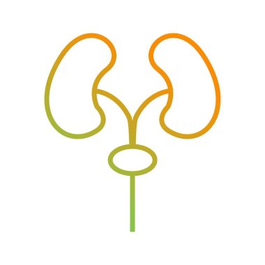 Güzel akciğerler vektör çizgi simgesi