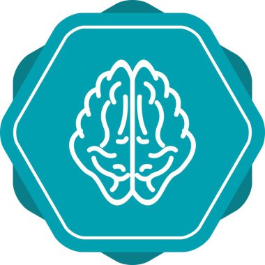 Güzel Beyin vektör satırı simgesi