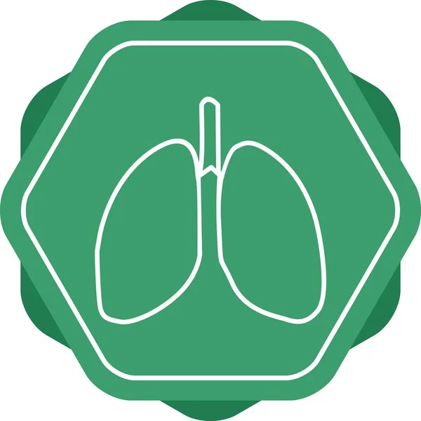 Lindos pulmões vetor ícone de linha — Vetor de Stock
