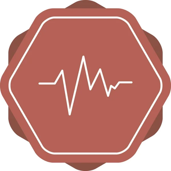 Vacker EKG vektor linje ikon — Stock vektor