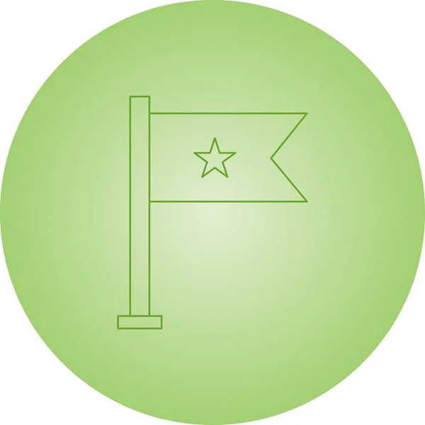 Belle icône de ligne vectorielle drapeau — Image vectorielle