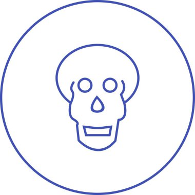 Güzel Skull vektör satırı simgesi