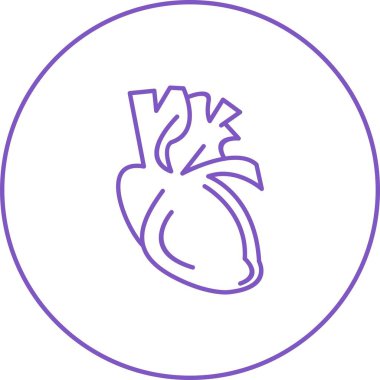 Güzel kalp vektör hattı simgesi