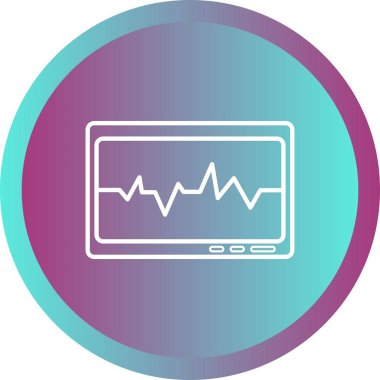 Güzel Ekg vektör satırı simgesi