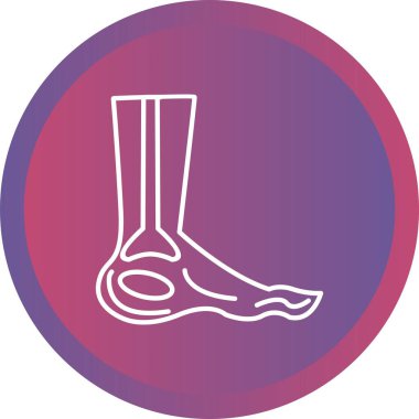Güzel ayak vektör çizgisi simgesi