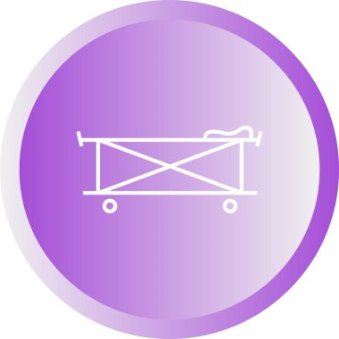 Güzel sedye vektör çizgisi simgesi