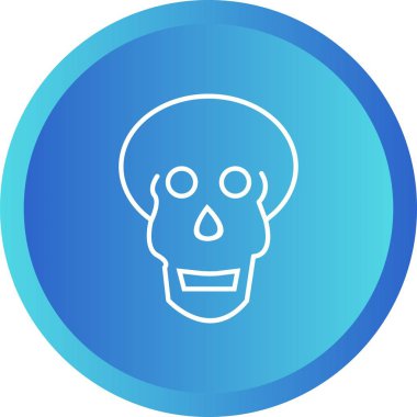 Güzel Skull vektör satırı simgesi