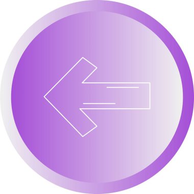 Sol vektör çizgisi simgesini ok