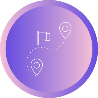 Güzel Rota vektör satırı simgesi