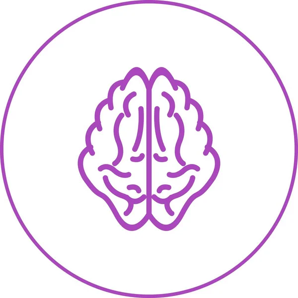 Beautiful Brain vector line icon — Stock Vector