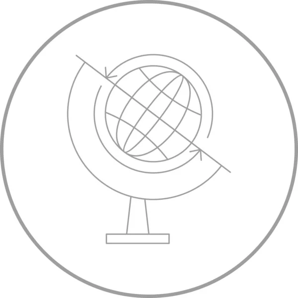 Piękna ikona linii globu — Wektor stockowy