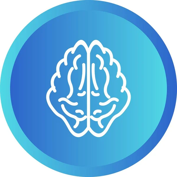 Vackra Brain Vector linje ikon — Stock vektor