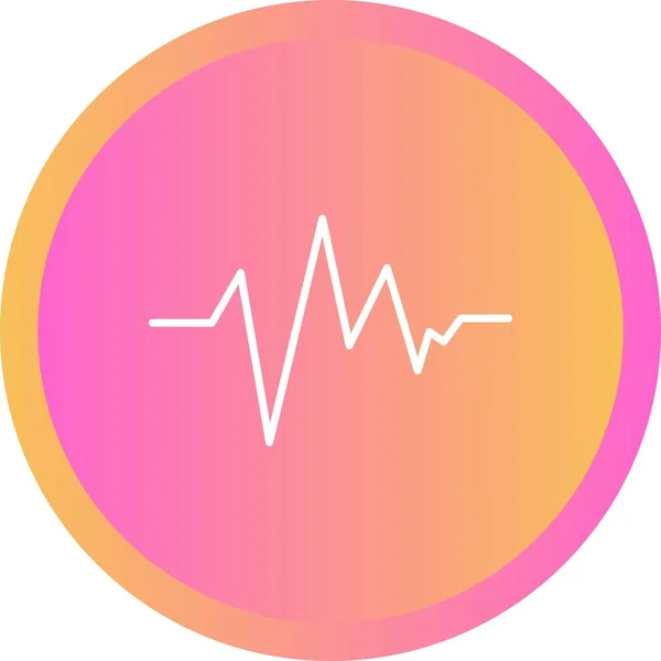 Vacker EKG vektor linje ikon — Stock vektor