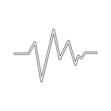 Güzel Ekg vektör satırı simgesi