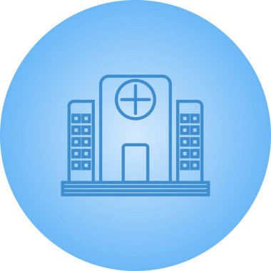 Güzel Hastane vektör satırı simgesi