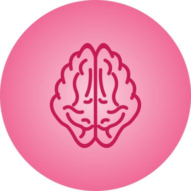 Güzel Beyin vektör satırı simgesi