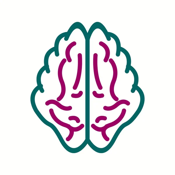 Gyönyörű Brain vektor vonal ikon — Stock Vector