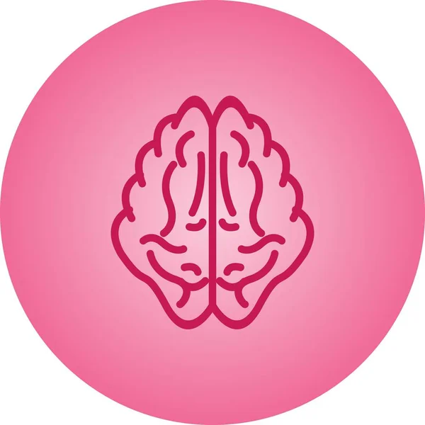 Güzel Beyin vektör satırı simgesi — Stok Vektör