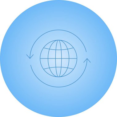 Güzel Dünya vektör satırı simgesi