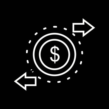 Güzel Döviz döviz vektör satırı simgesi