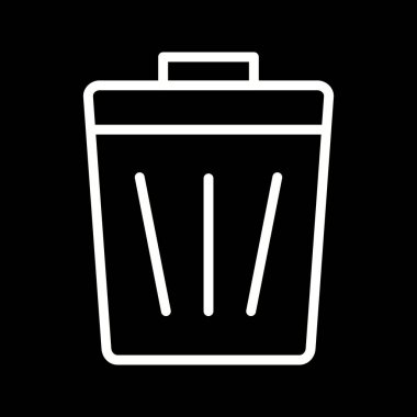 Güzel Dustbin vektör satırı simgesi