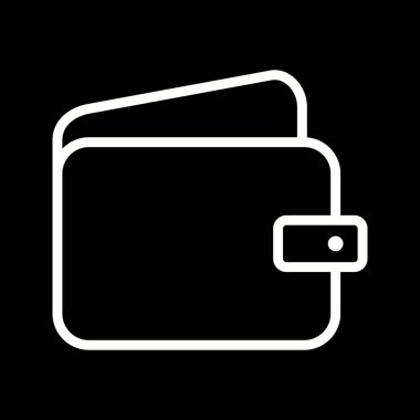 Güzel Cüzdan vektör satırı simgesi