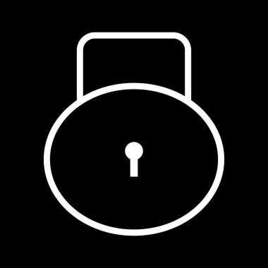 Güzel Güvenlik kilidi vektör satırı simgesi