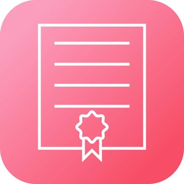 Güzel Diploma vektör satırı simgesi