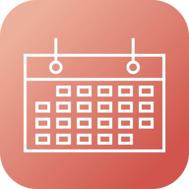 Güzel Takvim vektör satırı simgesi