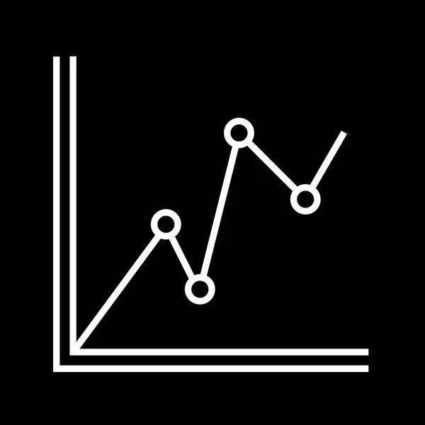 Vacker graf vektor linje ikon — Stock vektor