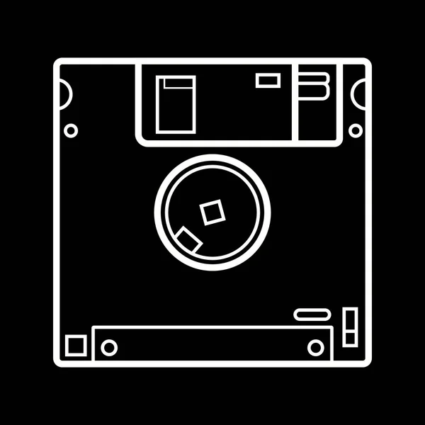 Hermoso icono de línea vectorial Diskette — Vector de stock