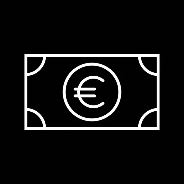 Символ векторной линии евро — стоковый вектор